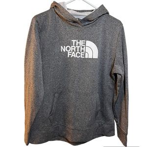 The North Face Woman’s hooded pullover grey sweatshirt size XL